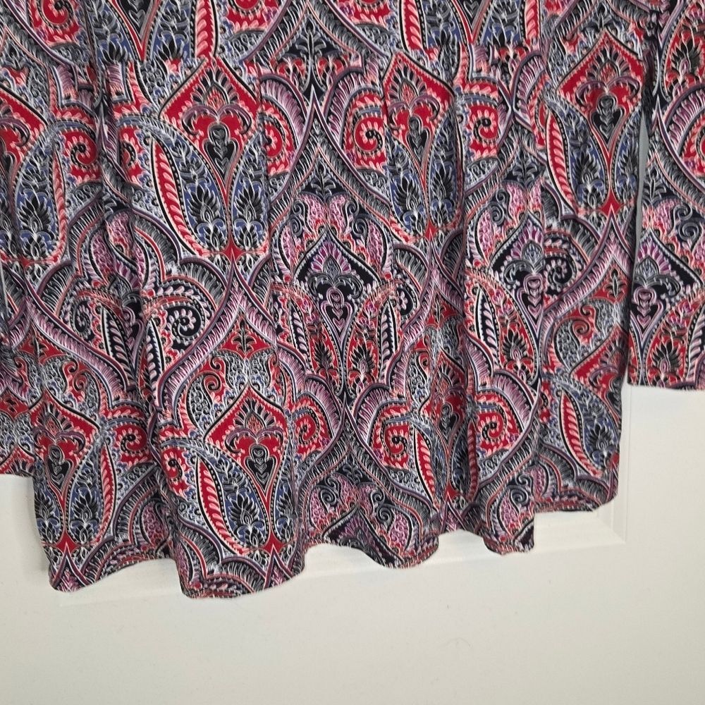 J. Jill Boho Print Rayon Blouse - Picture 6 of 12